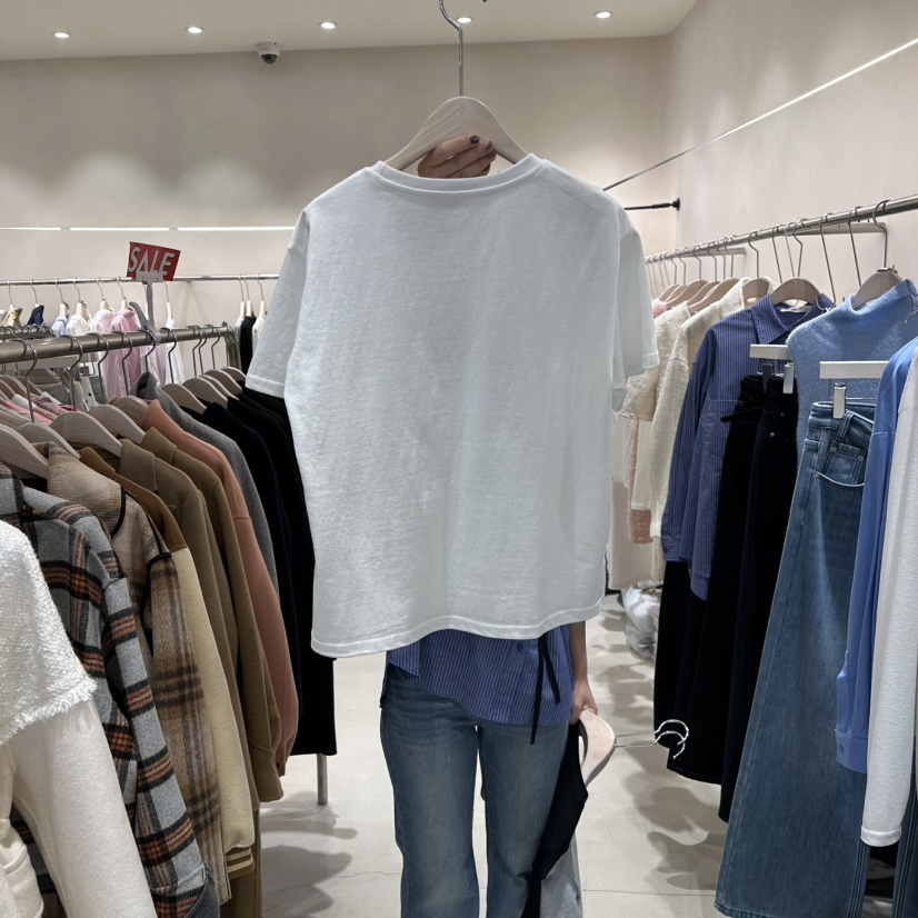 Color B東大門直郵女士新品職業真品推薦人氣時尚休閑T恤Color BT恤