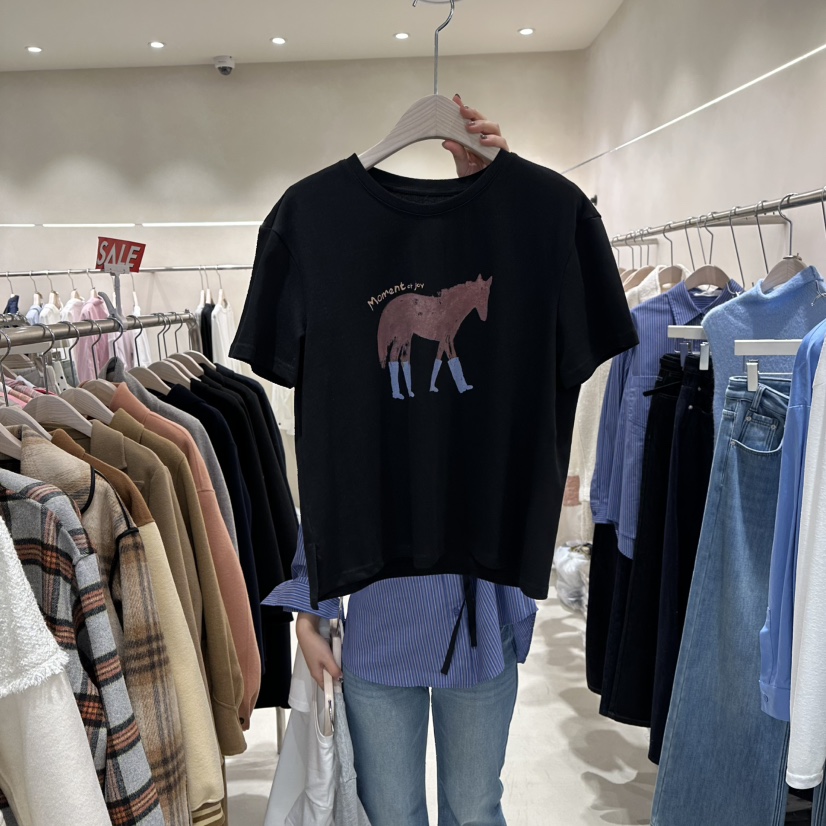 Color B東大門直郵女士新品職業真品推薦人氣時尚休閑T恤Color BT恤圖色3