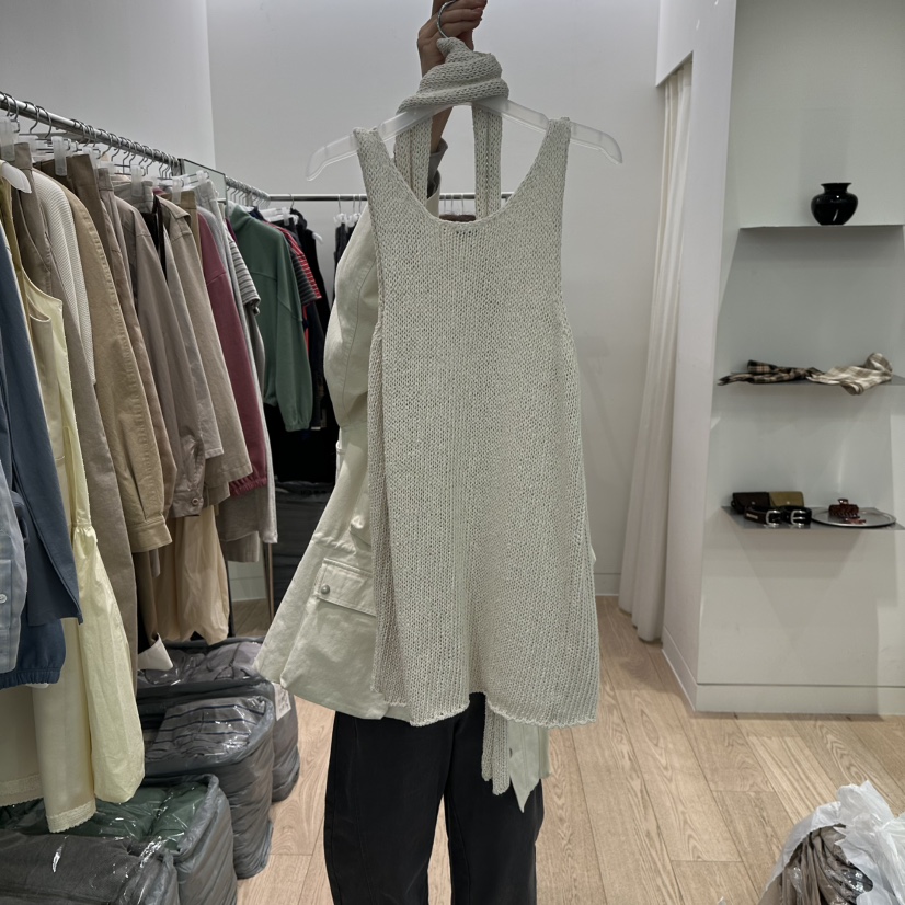 REIRAI韓國代購女士新品真品人氣26春夏吊帶背心含圍巾套裝棉Reirai吊帶/背心