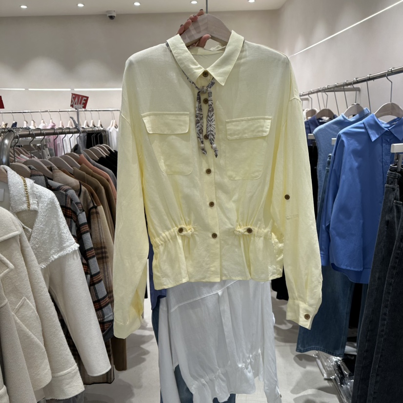 Color B韓國直郵女士新品職業推薦襯衫蕾絲衫不含配飾圍巾Color B襯衫/蕾絲衫圖色2