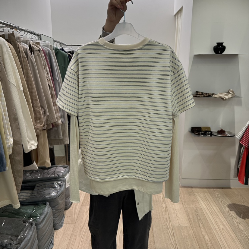 REIRAI東大門實拍女士新品職業熱賣人氣休閑長袖T恤假兩件Reirai長袖T恤