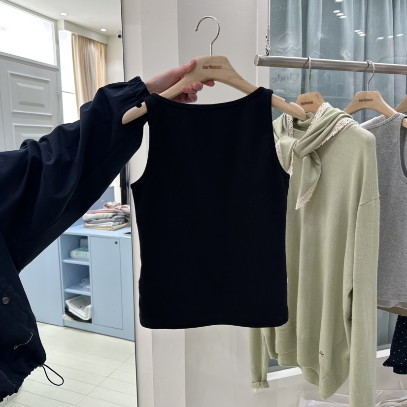 OURMOMENT韓國代購女士新款時尚26春夏職業真品人氣吊帶背心OURMOMENT吊帶/背心