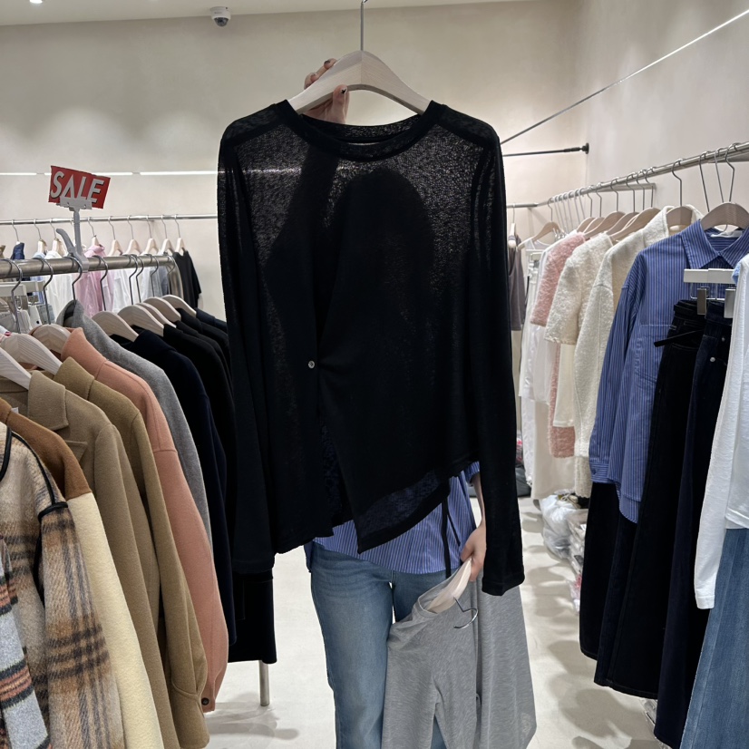 Color B東大門實拍女裝新品休閑推薦職業人氣真品長袖T恤Color B長袖T恤圖色3