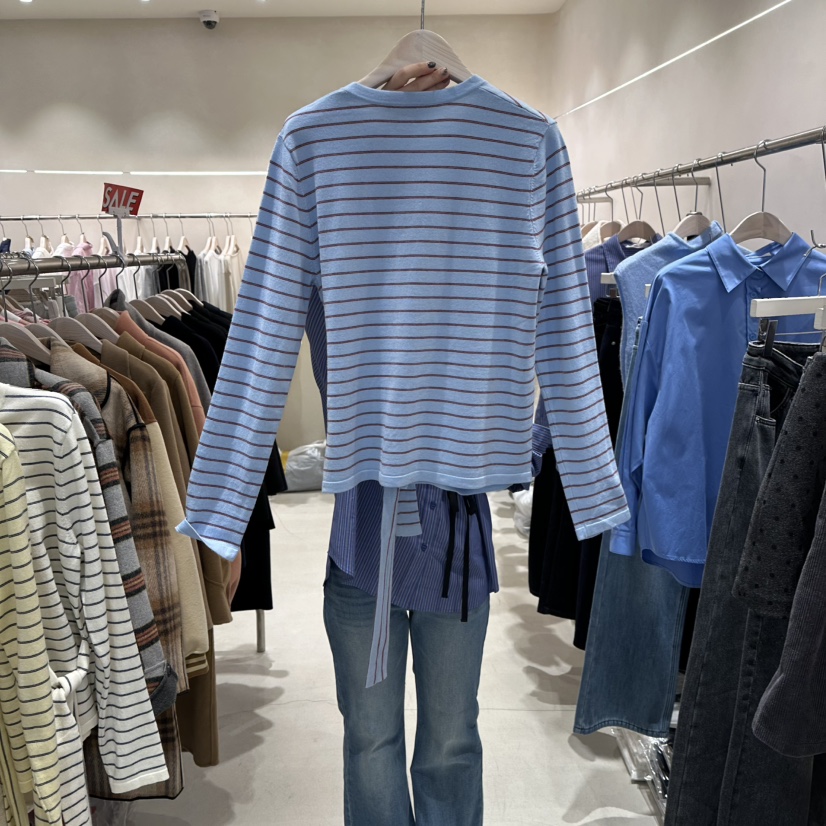 Color B東大門實拍女士新品26春夏真品熱賣推薦時尚長袖T恤Color B長袖T恤