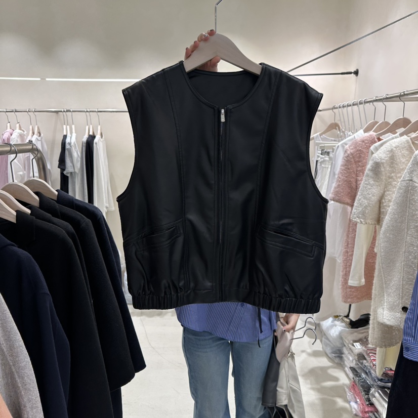 Color B東大門實拍女裝新款真品人氣職業時尚推薦26春夏馬甲Color B馬甲圖色2黑色