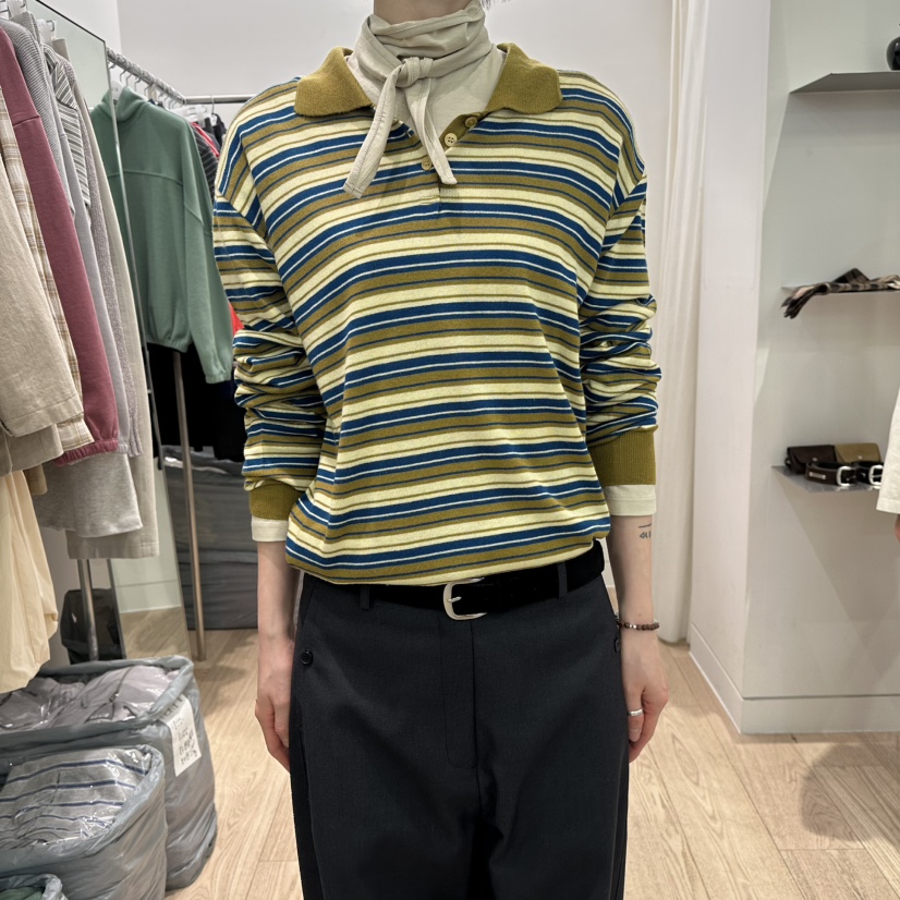 REIRAI韓國直郵女裝新款推薦時尚26春夏針織衫不含內搭條紋Reirai針織衫圖色3