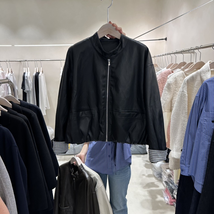 Color B東大門代購女裝新品休閑推薦熱賣人氣時尚職業夾克Color B夾克圖色2黑色