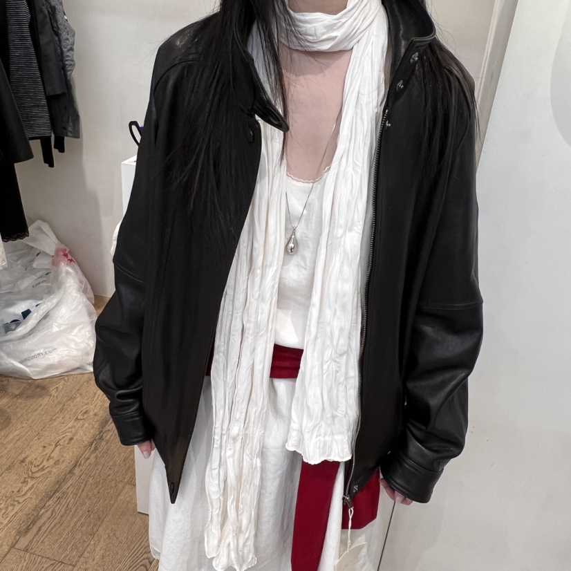 JINSIM韓國代購女裝新品26春夏熱賣時尚圍巾披肩褶皺圍巾JINSIM圍巾/披肩圖色2