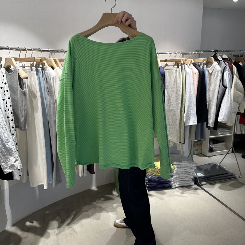 ROOM K-P韓國直郵女士新款26春夏時尚職業熱賣真品長袖T恤ROOM K長袖T恤圖色1