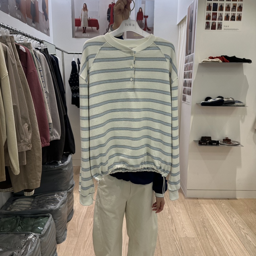 REIRAI東大門直郵女士新款休閑真品職業26春夏時尚長袖T恤Reirai長袖T恤圖色1