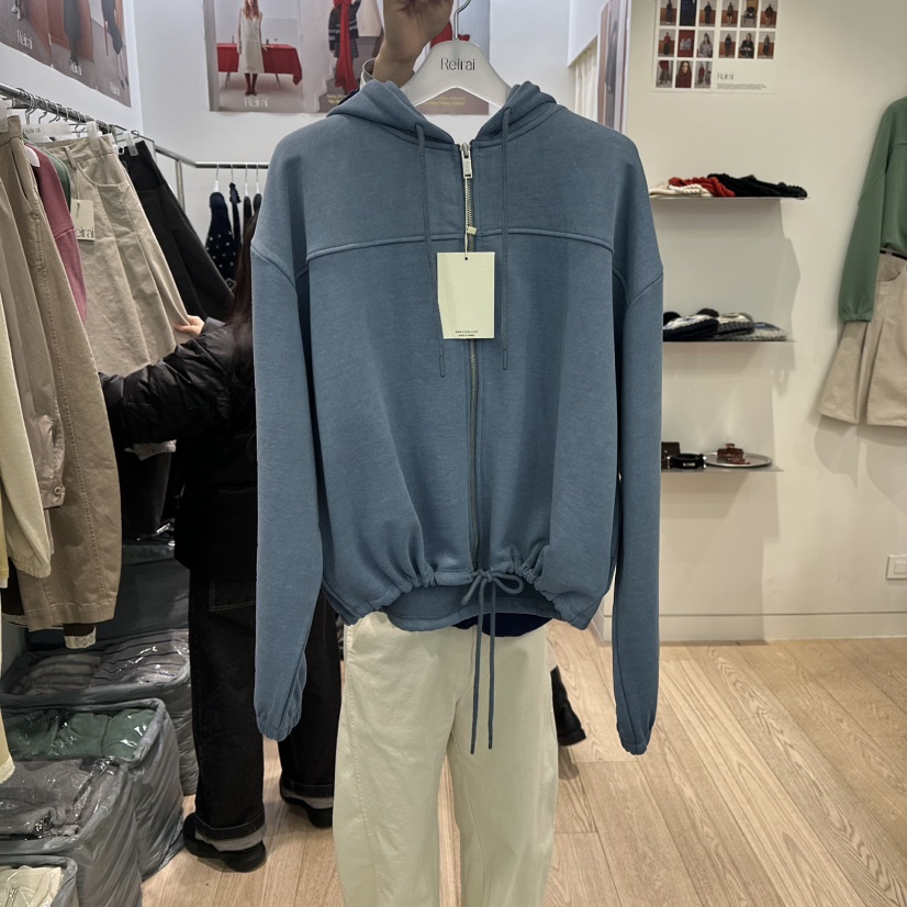REIRAI東大門實拍女裝新品推薦職業時尚熱賣夾克連帽拉鏈衫Reirai夾克圖色1