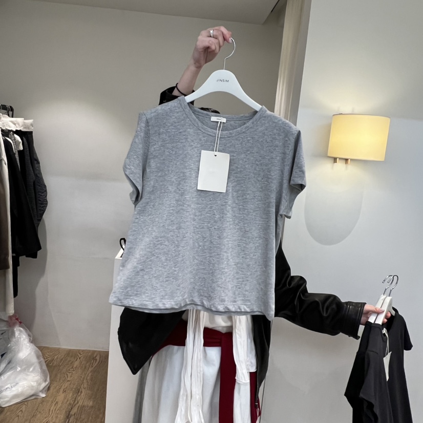 JINSIM東大門直郵女裝新品休閑26春夏推薦人氣時尚職業T恤JINSIMT恤圖色2