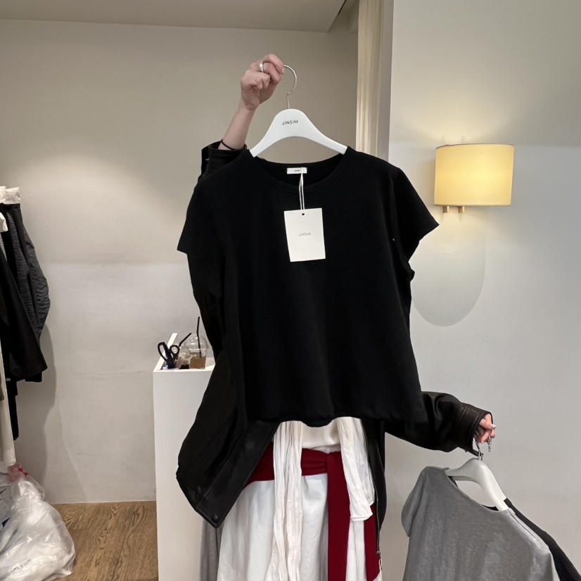 JINSIM東大門直郵女裝新品休閑26春夏推薦人氣時尚職業T恤JINSIMT恤圖色4