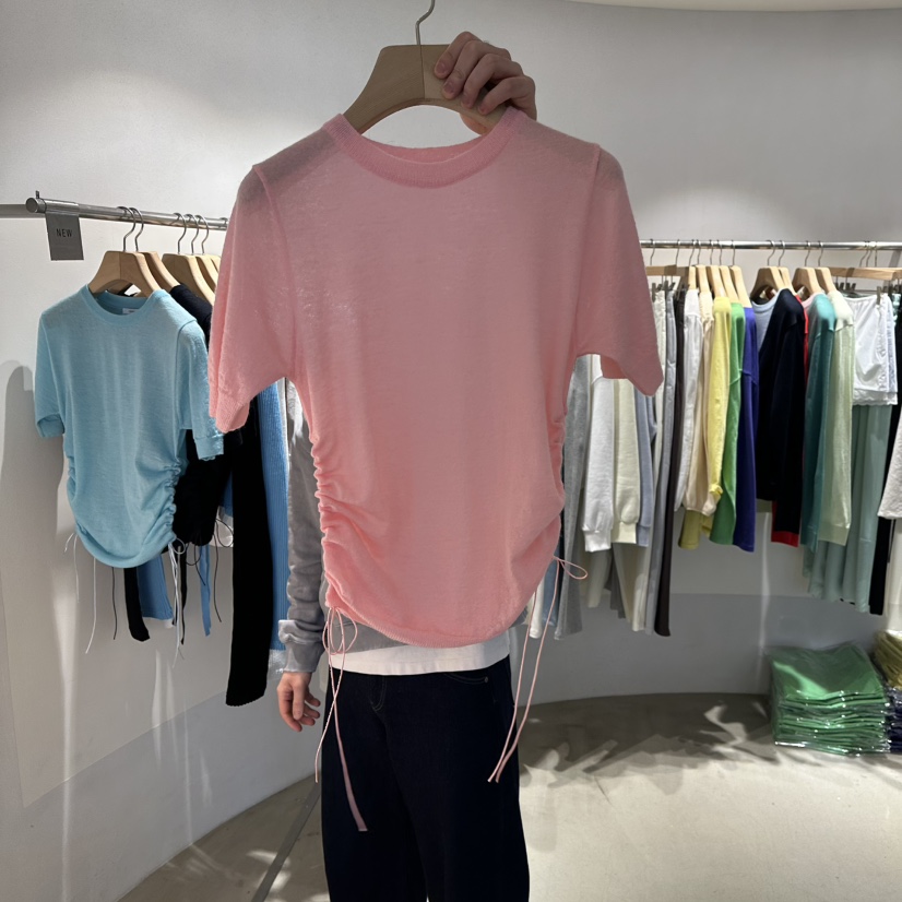 ROOM K-P韓國直郵女裝新品時尚熱賣職業針織衫馬海毛系帶ROOM K針織衫圖色1