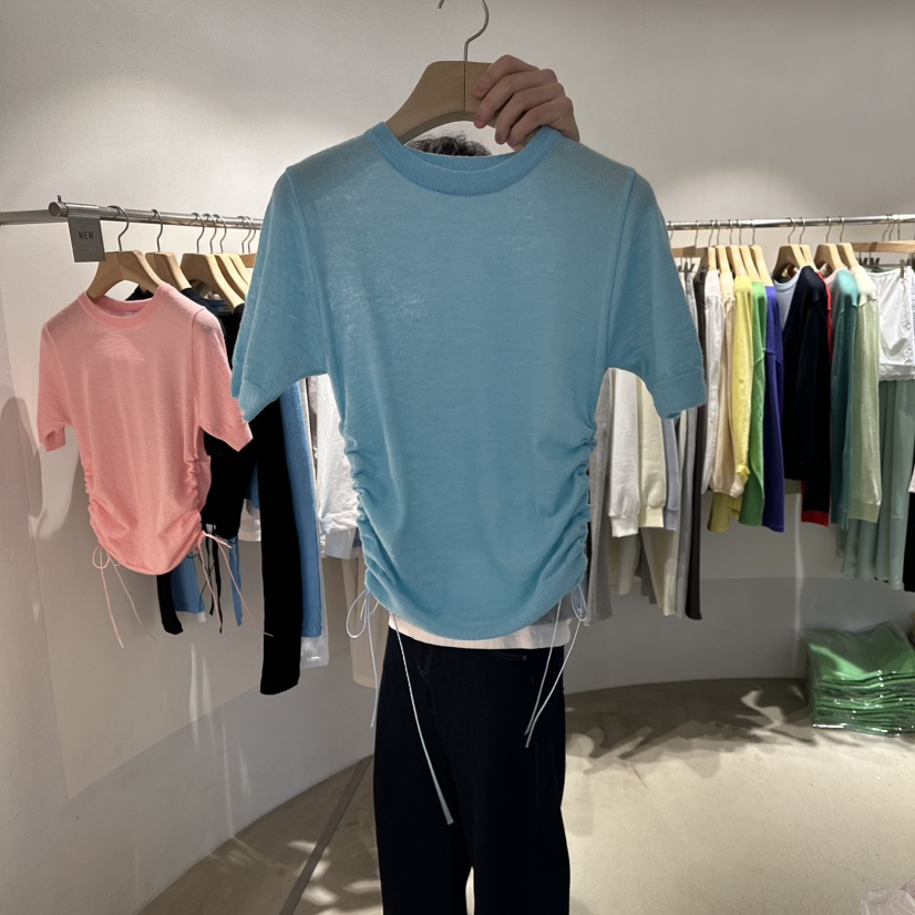 ROOM K-P韓國直郵女裝新品時尚熱賣職業針織衫馬海毛系帶ROOM K針織衫圖色2