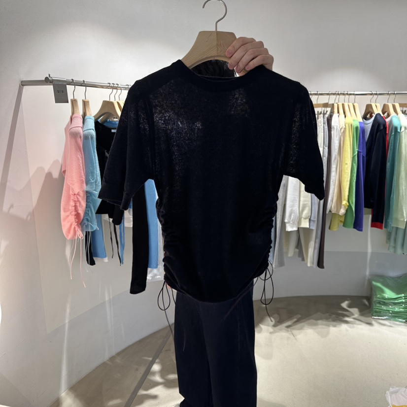 ROOM K-P韓國直郵女裝新品時尚熱賣職業針織衫馬海毛系帶ROOM K針織衫圖色3