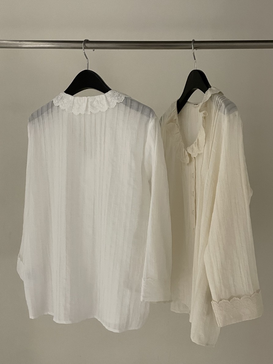 FLAT GARDEN/LA MUETTE/JAMIESTONE東大門實拍女士新款真品襯衫蕾絲衫FLAT GARDEN/LA MUETTE/JAMIESTONE襯衫/蕾絲衫