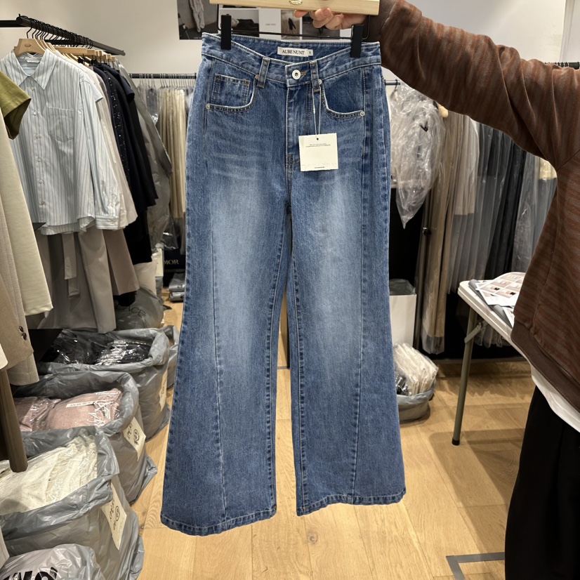 aube nunt韓國直郵女裝新品熱賣休閑人氣真品推薦牛仔褲aube nunt牛仔褲圖色1