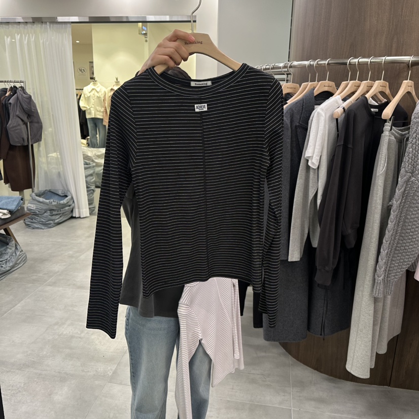 URBANSTORY/REMAKING東大門實拍女士新品推薦熱賣長袖T恤Remaking/URBANSTORY長袖T恤圖色3