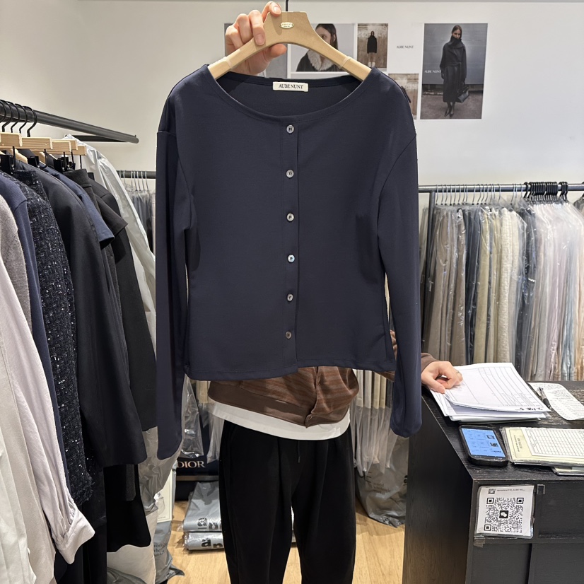 aube nunt東大門直郵女裝新款推薦熱賣真品休閑時尚長袖T恤aube nunt長袖T恤圖色3