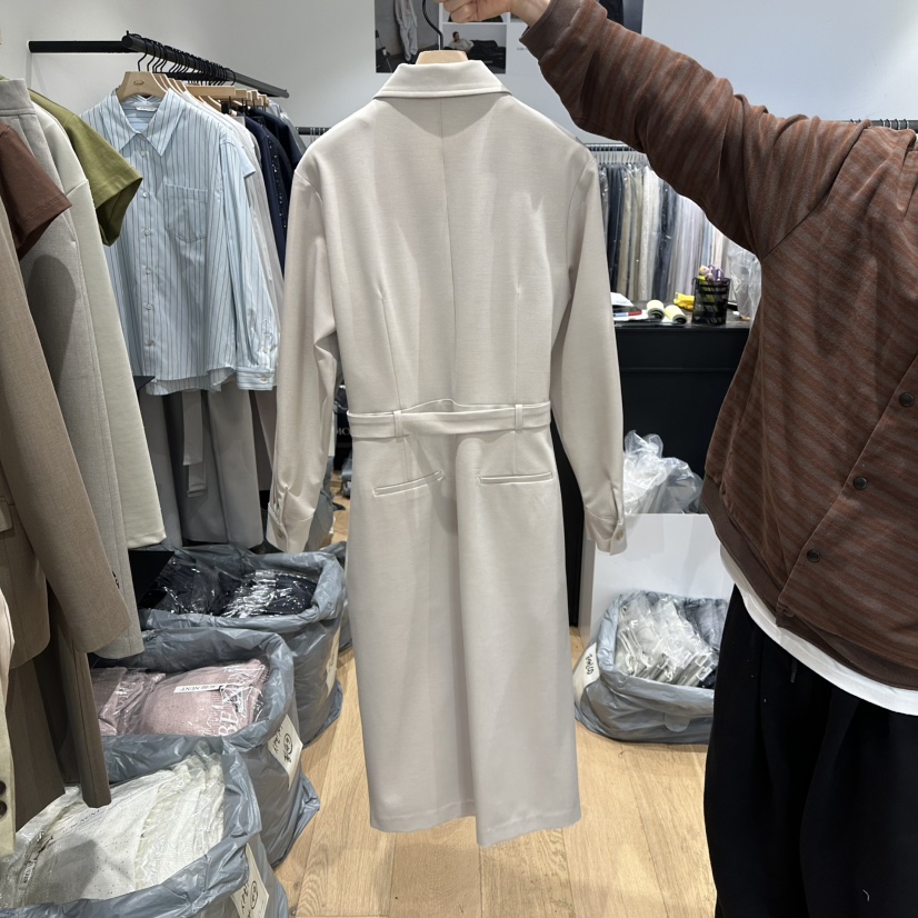 aube nunt韓國直郵女士新款人氣推薦熱賣職業連衣裙含腰帶aube nunt連衣裙