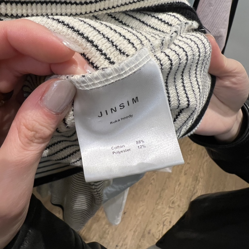 JINSIM東大門直郵女裝新款真品時尚熱賣職業長袖T恤連帽衫JINSIM長袖T恤
