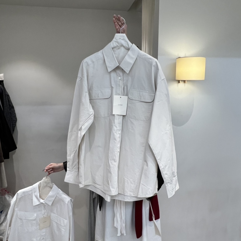 JINSIM東大門直郵女裝新款真品職業時尚襯衫蕾絲衫口袋喇叭JINSIM襯衫/蕾絲衫圖色3