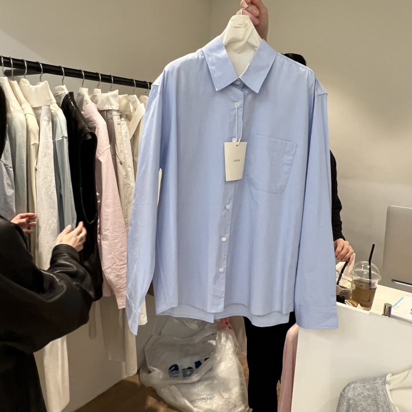 JINSIM韓國直郵女裝新款熱賣26春夏時尚職業推薦襯衫蕾絲衫JINSIM襯衫/蕾絲衫圖色2