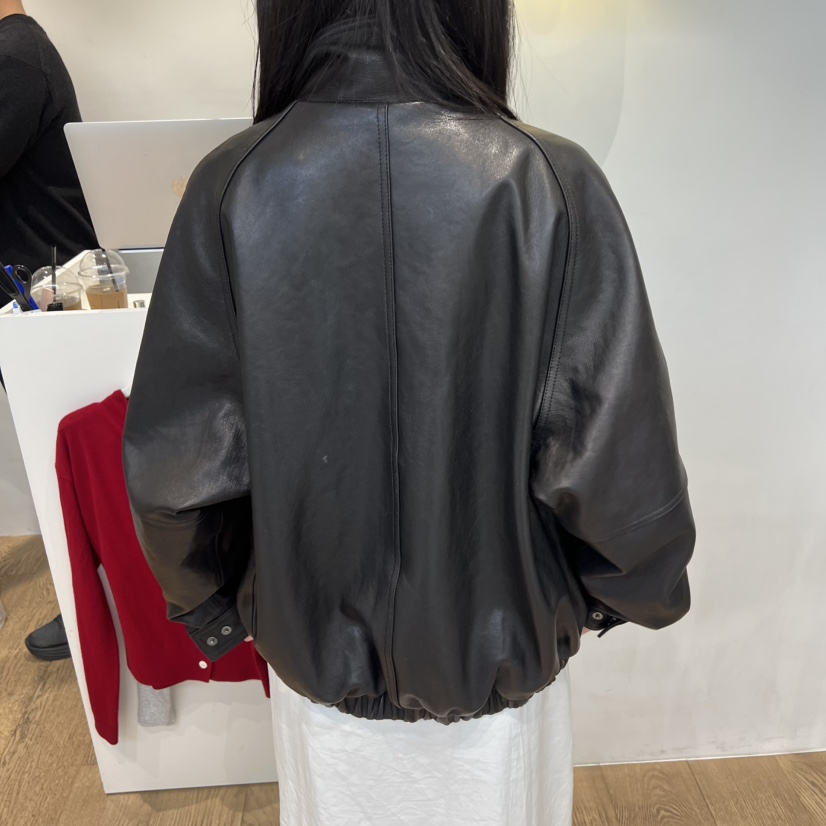 JINSIM韓國直郵女士新品26春夏時尚休閑推薦人氣皮衣皮革JINSIM皮衣