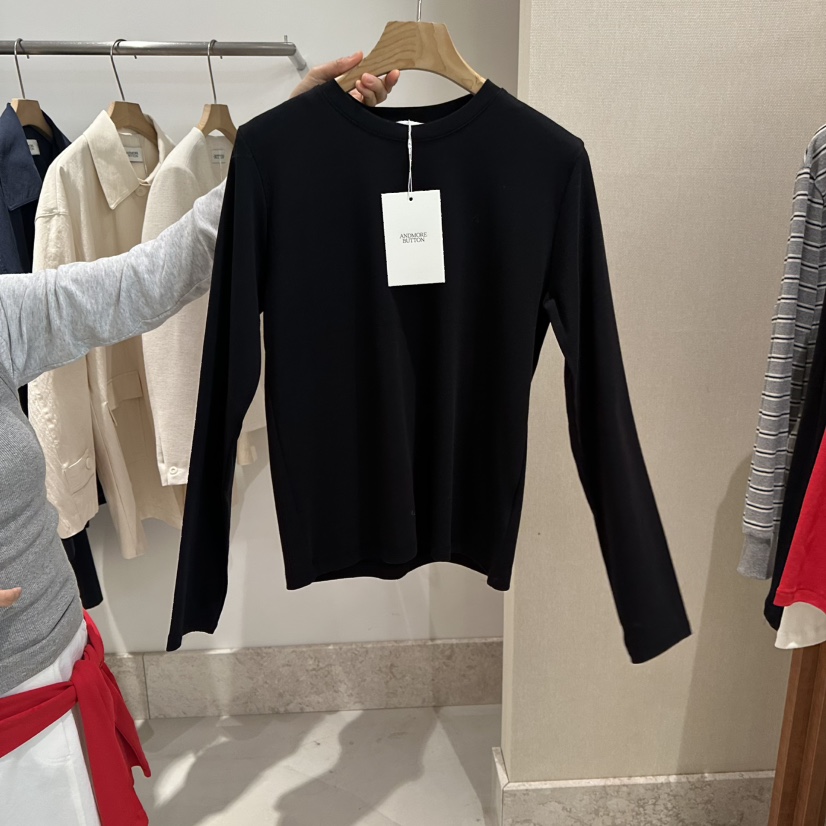 ANDMORE BUTTON韓國直郵女裝新品時尚人氣職業長袖T恤棉ANDMORE BUTTON長袖T恤圖色5