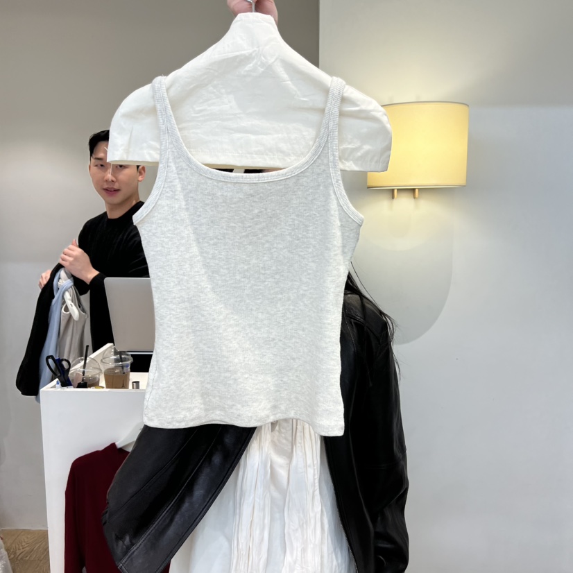 JINSIM東大門實拍女裝新款26春夏真品熱賣職業吊帶背心水洗JINSIM吊帶/背心