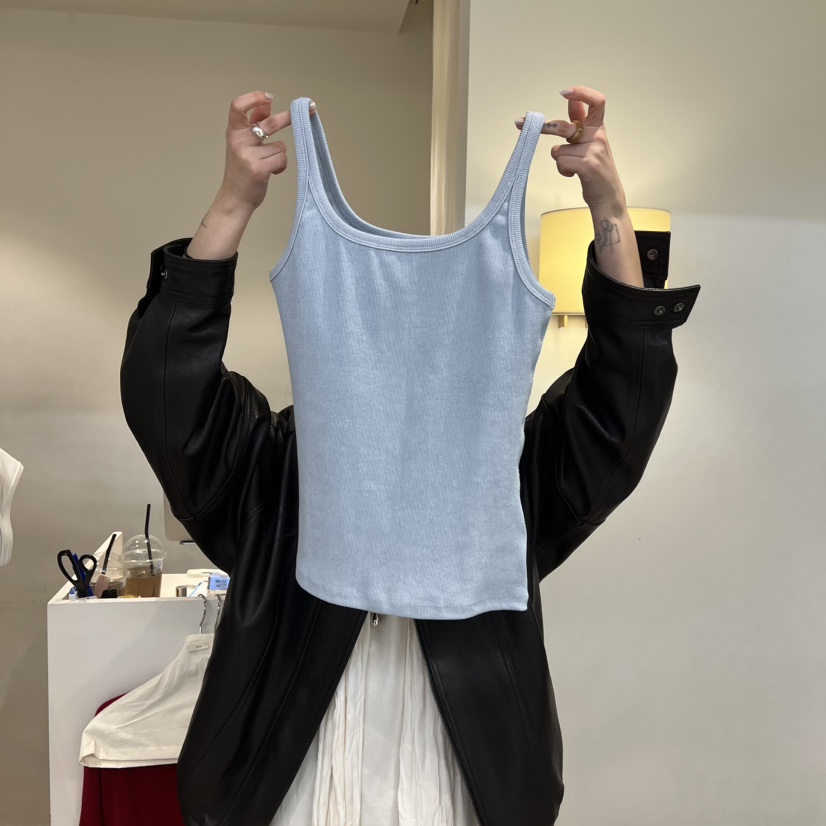 JINSIM東大門實拍女裝新款26春夏真品熱賣職業吊帶背心水洗JINSIM吊帶/背心圖色3