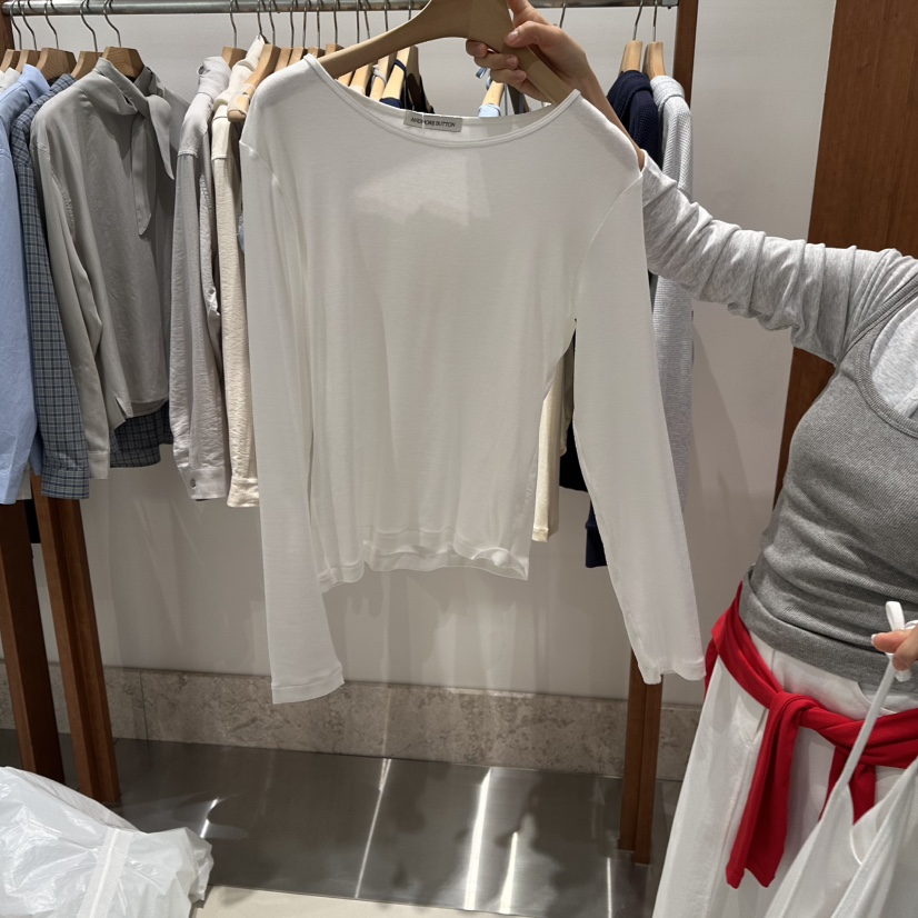 ANDMORE BUTTON韓國直郵女士新款休閑推薦26春夏長袖T恤ANDMORE BUTTON長袖T恤圖色3