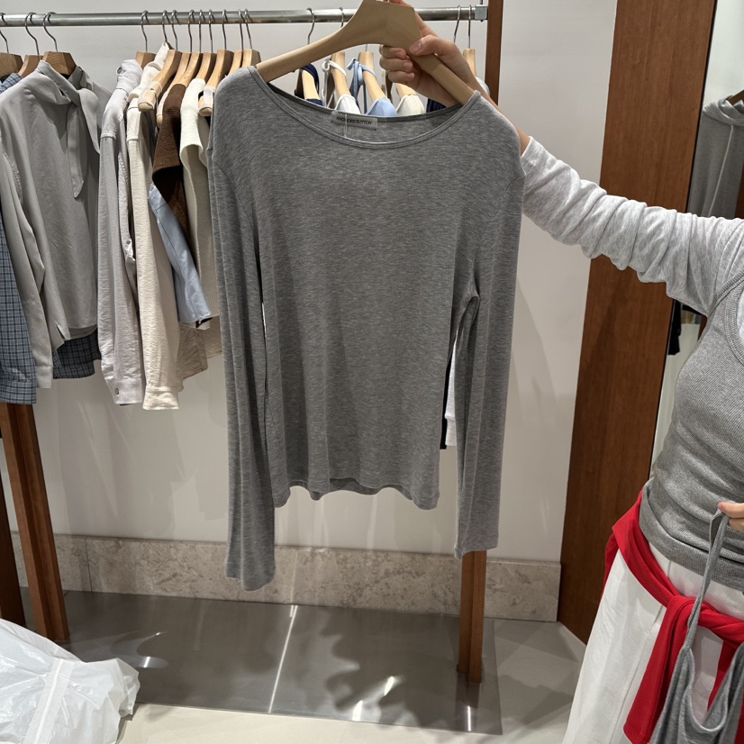 ANDMORE BUTTON韓國直郵女士新款休閑推薦26春夏長袖T恤ANDMORE BUTTON長袖T恤圖色5