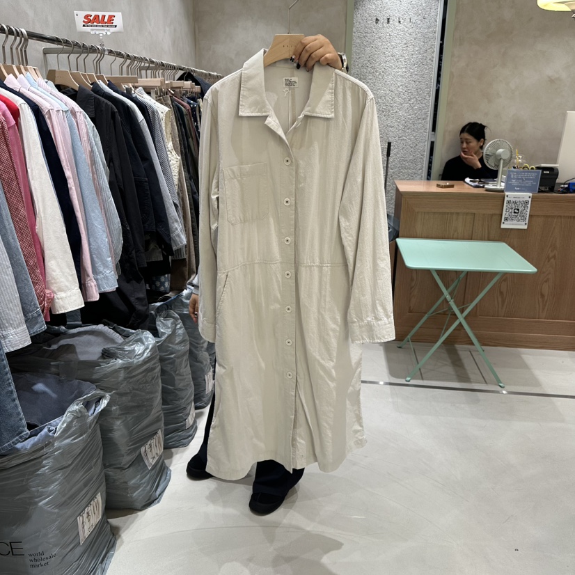 DELI JENNY韓國代購女裝新品職業人氣時尚26春夏長款風衣DELI JENNY長款風衣圖色1