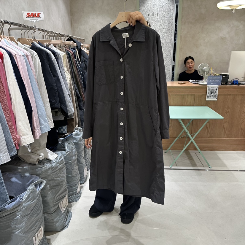 DELI JENNY韓國代購女裝新品職業人氣時尚26春夏長款風衣DELI JENNY長款風衣圖色2