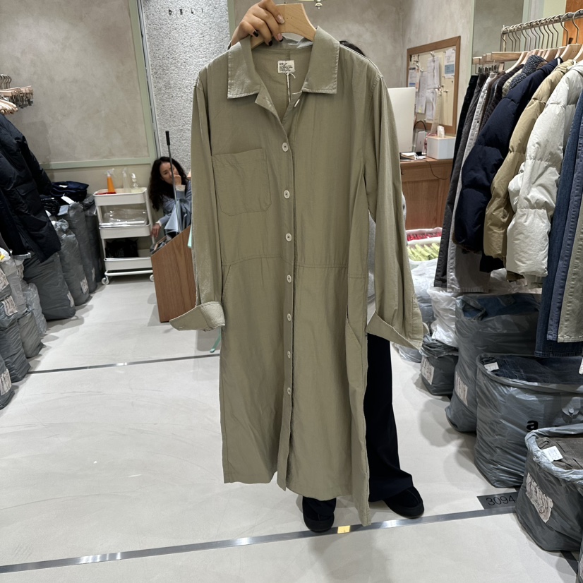 DELI JENNY韓國代購女裝新品職業人氣時尚26春夏長款風衣DELI JENNY長款風衣圖色3