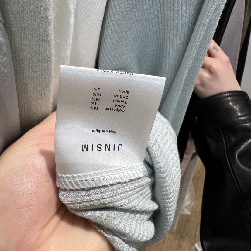 JINSIM韓國代購女裝新品26春夏人氣真品推薦長袖T恤羊毛衫JINSIM長袖T恤