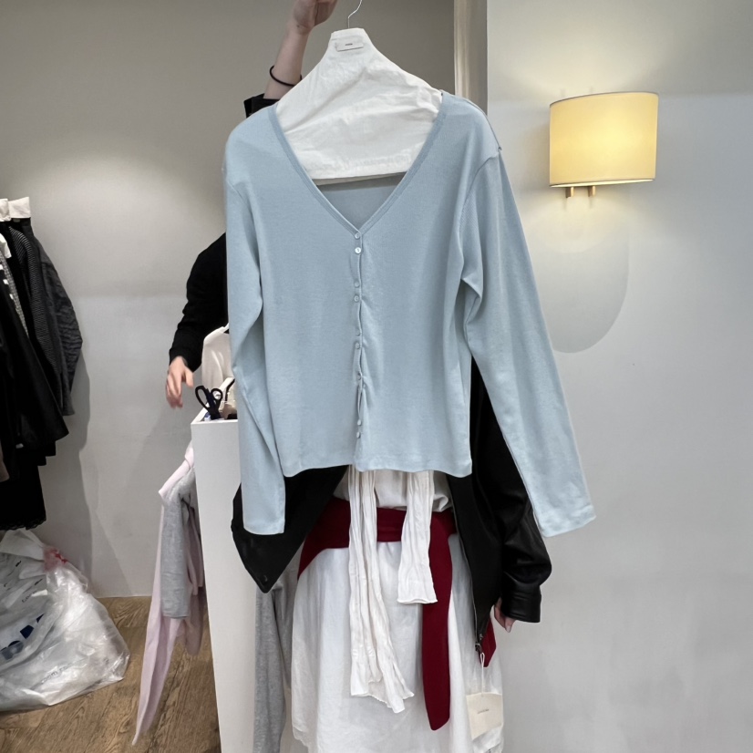 JINSIM韓國代購女裝新品26春夏人氣真品推薦長袖T恤羊毛衫JINSIM長袖T恤圖色1