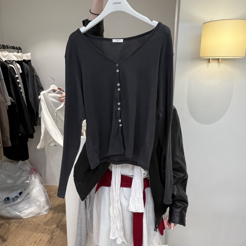 JINSIM韓國代購女裝新品26春夏人氣真品推薦長袖T恤羊毛衫JINSIM長袖T恤圖色2