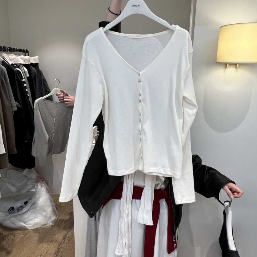 JINSIM韓國代購女裝新品26春夏人氣真品推薦長袖T恤羊毛衫JINSIM長袖T恤圖色3