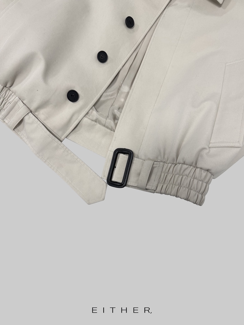 EITHER韓國直郵女裝新款休閑熱賣26春夏職業夾克斜紋布棉EITHER夾克