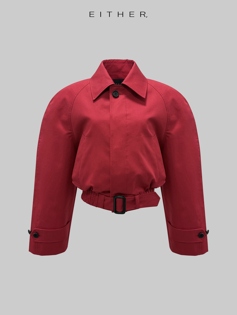 EITHER韓國直郵女裝新款休閑熱賣26春夏職業夾克斜紋布棉EITHER夾克圖色2