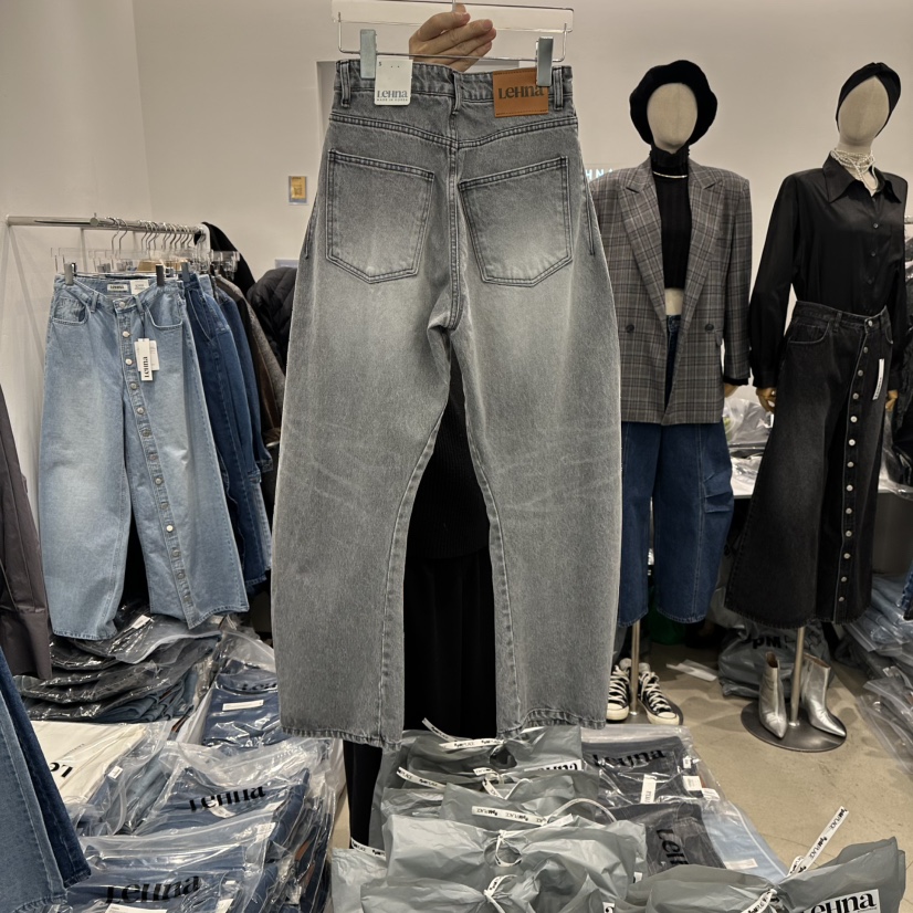 LEHNA東大門代購女裝新品職業推薦人氣休閑時尚26春夏牛仔褲LEHNA牛仔褲