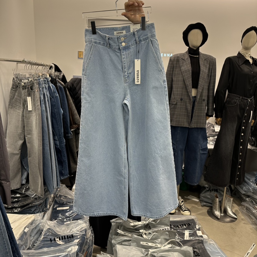 LEHNA東大門直郵女裝新品26春夏人氣職業熱賣休閑真品牛仔褲LEHNA牛仔褲圖色1