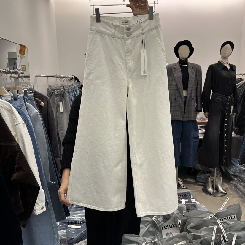 LEHNA東大門直郵女裝新品26春夏人氣職業熱賣休閑真品牛仔褲LEHNA牛仔褲圖色2