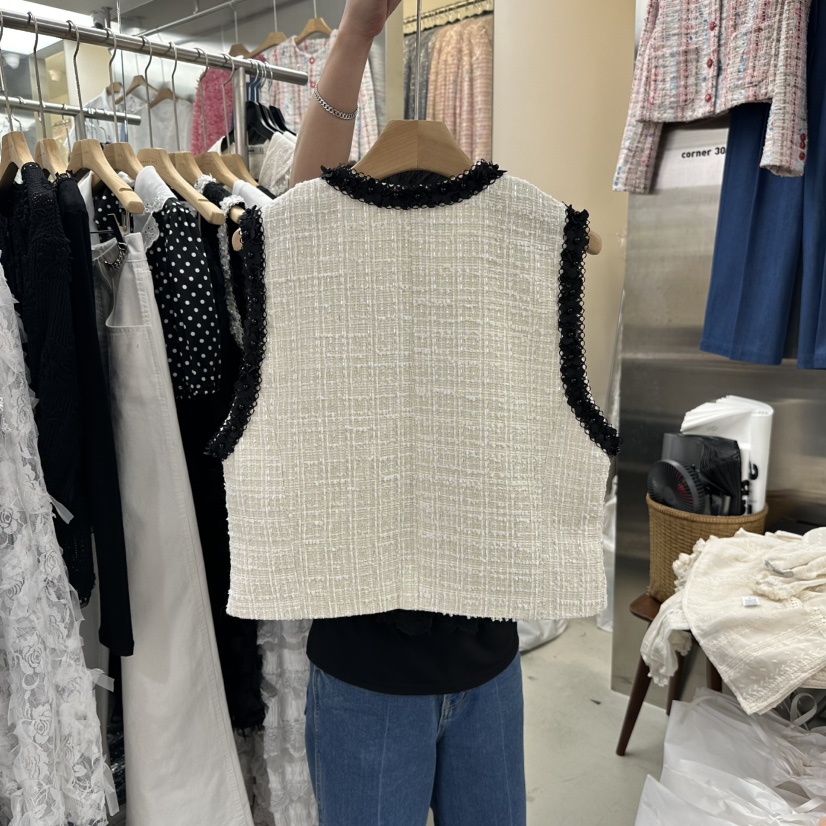 CORNER東大門直郵女裝新款推薦人氣真品休閑時尚馬甲粗花呢CORNER.302馬甲