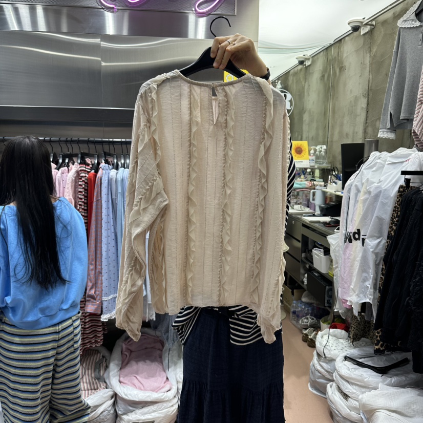 RUNWAY-런웨이韓國直郵女裝新品人氣26春夏時尚襯衫蕾絲衫RUNWAY襯衫/蕾絲衫