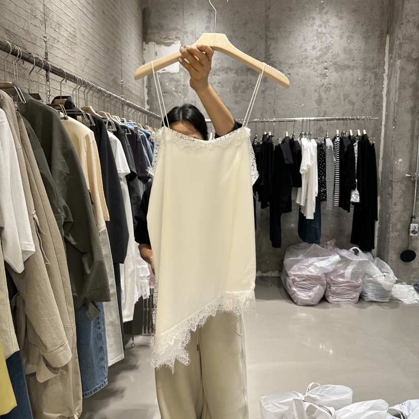 JUNI韓國直郵女士新品人氣推薦26春夏職業熱賣吊帶背心蕾絲my juni吊帶/背心