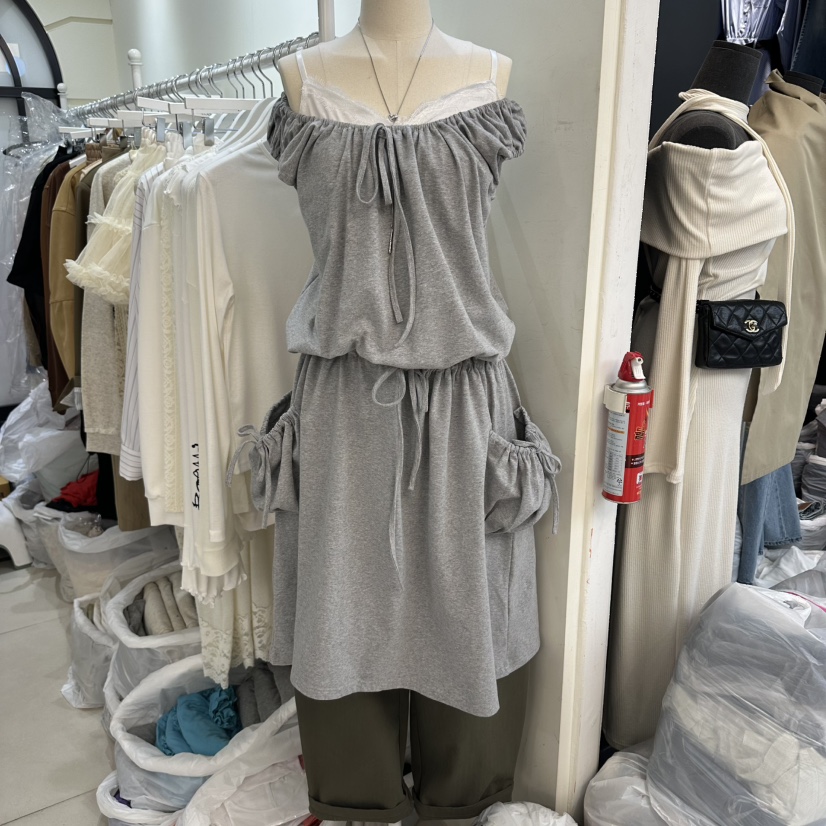 EGG IS東大門直郵女裝新款職業休閑推薦熱賣時尚連衣裙口袋EGG IS連衣裙圖色1